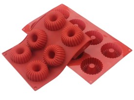 Molde silicona 8 donas rayadas